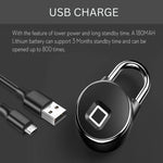 Inteligentna Kłódka Bluetooth - Szybkie Odblokowanie Odciskiem Palca, Wodoodporna 2