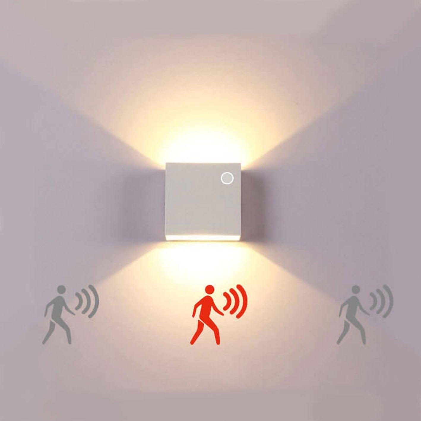 Inteligentna Lampa Ścienna LED Z Czujnikiem Ruchu Do Ogrodu I Wnętrz