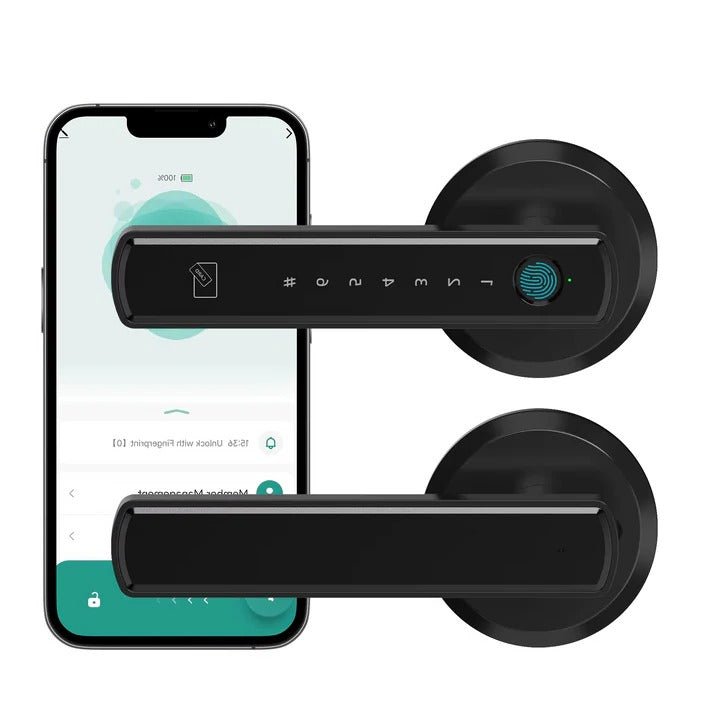 Inteligentny Zamek Do Drzwi Wejściowych Z Biometrycznym Dostępem I Aplikacją Mobilną 0