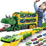 Interaktywna Ciężarówka Dinozaur z Mini Samochodzikami - Trwałe Tworzywo ABS, 3+ lat 4