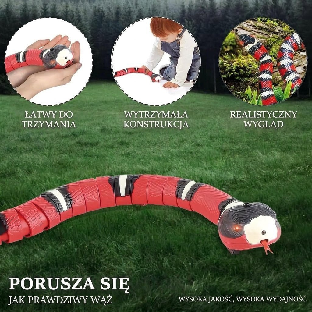 Interaktywna Zabawka dla Kota Wąż – Reagująca na Ruch, Ładowanie USB 11