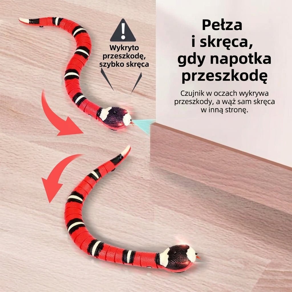 Interaktywna Zabawka dla Kota Wąż – Reagująca na Ruch, Ładowanie USB 8