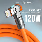 Kabel do Szybkiego Ładowania Typu C z Obrotowym Złączem 180° – 1,2m, Kompatybilny z iOS i Android 4
