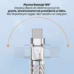 Kabel do Szybkiego Ładowania Typu C z Obrotowym Złączem 180° – 1,2m, Kompatybilny z iOS i Android 7