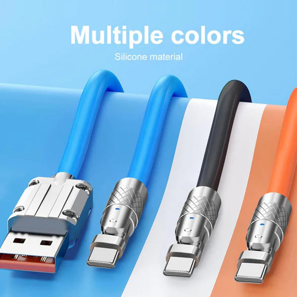 Kabel do Szybkiego Ładowania Typu C z Obrotowym Złączem 180° – 1,2m, Kompatybilny z iOS i Android 4