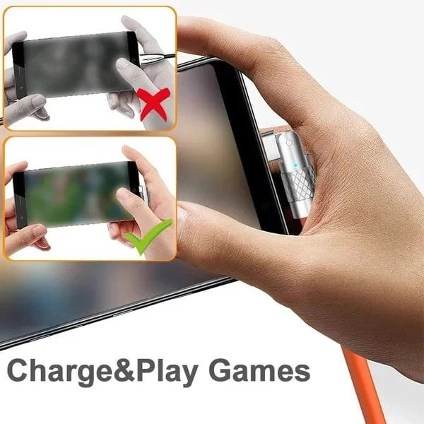 Kabel do Szybkiego Ładowania Typu C z Obrotowym Złączem 180° – 1,2m, Kompatybilny z iOS i Android 5