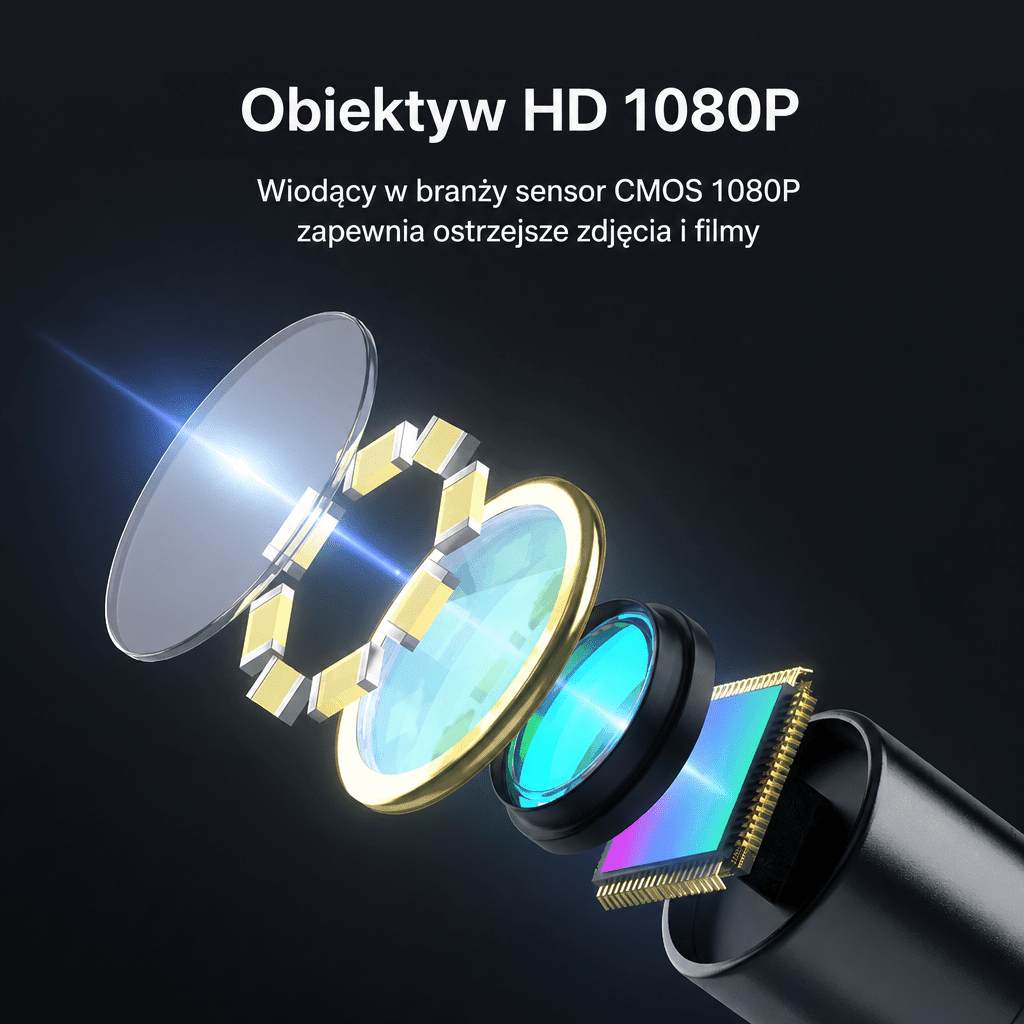 Kamera Endoskopowa 1080P z Ekranem 4,3 Cali IPS i Kablem 30 m do Inspekcji Technicznej