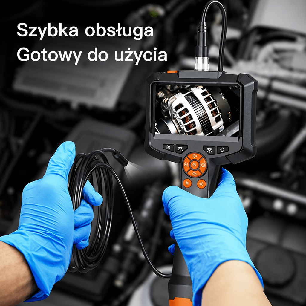 Kamera Endoskopowa 1080P z Ekranem 4,3 Cali IPS i Kablem 30 m do Inspekcji Technicznej