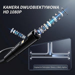 Kamera Inspekcyjna do Rur 1080p HD z Ekranem 4,3 – Wodoodporna, Regulowany Obiektyw 8