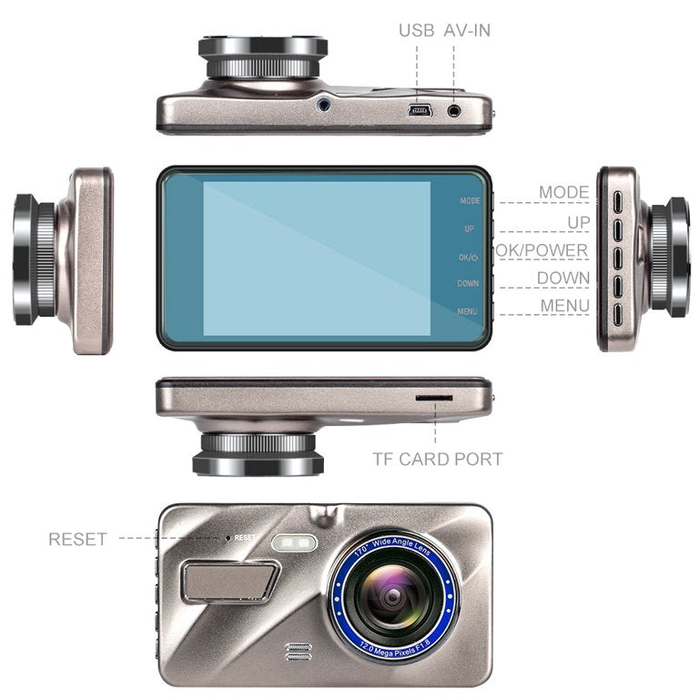 Kamera Samochodowa Bezprzewodowa 1080P z Noktowizorem i Szerokokątnym Obiektywem 170° 1