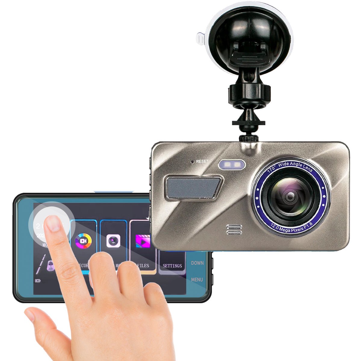 Kamera Samochodowa Bezprzewodowa 1080P z Noktowizorem i Szerokokątnym Obiektywem 170° 3