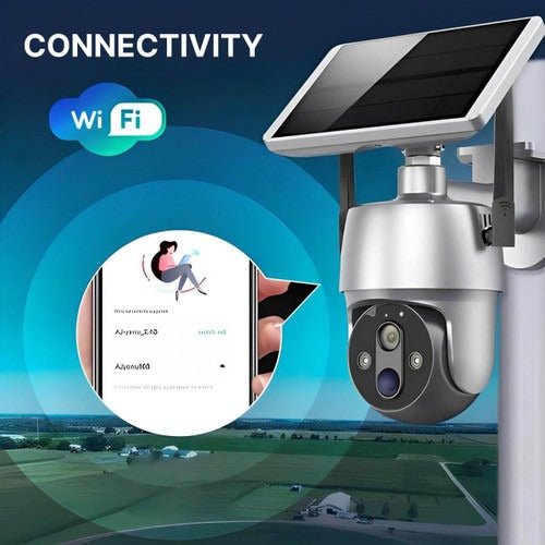 Kamera Zewnętrzna Słoneczna 360° z Wykrywaniem Ruchu – Bezprzewodowa, HD z Aplikacją Mobilną 3