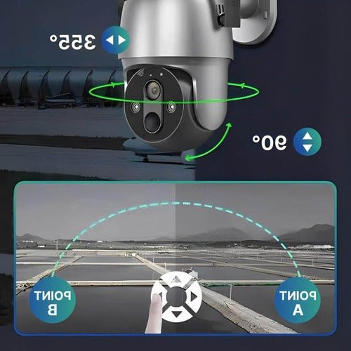 Kamera Zewnętrzna Słoneczna 360° z Wykrywaniem Ruchu – Bezprzewodowa, HD z Aplikacją Mobilną 7