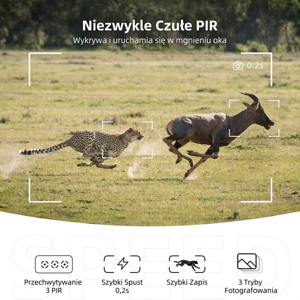 Kamera do Obserwacji Zwierząt HD z Noktowizorem – Bezprzewodowa, Wodoodporna, 120° Kąt Widzenia 7