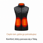 Kamizelka Damska Grzewcza z 9 Strefami Ogrzewania – Lekka, Dopasowana, Zasilana USB