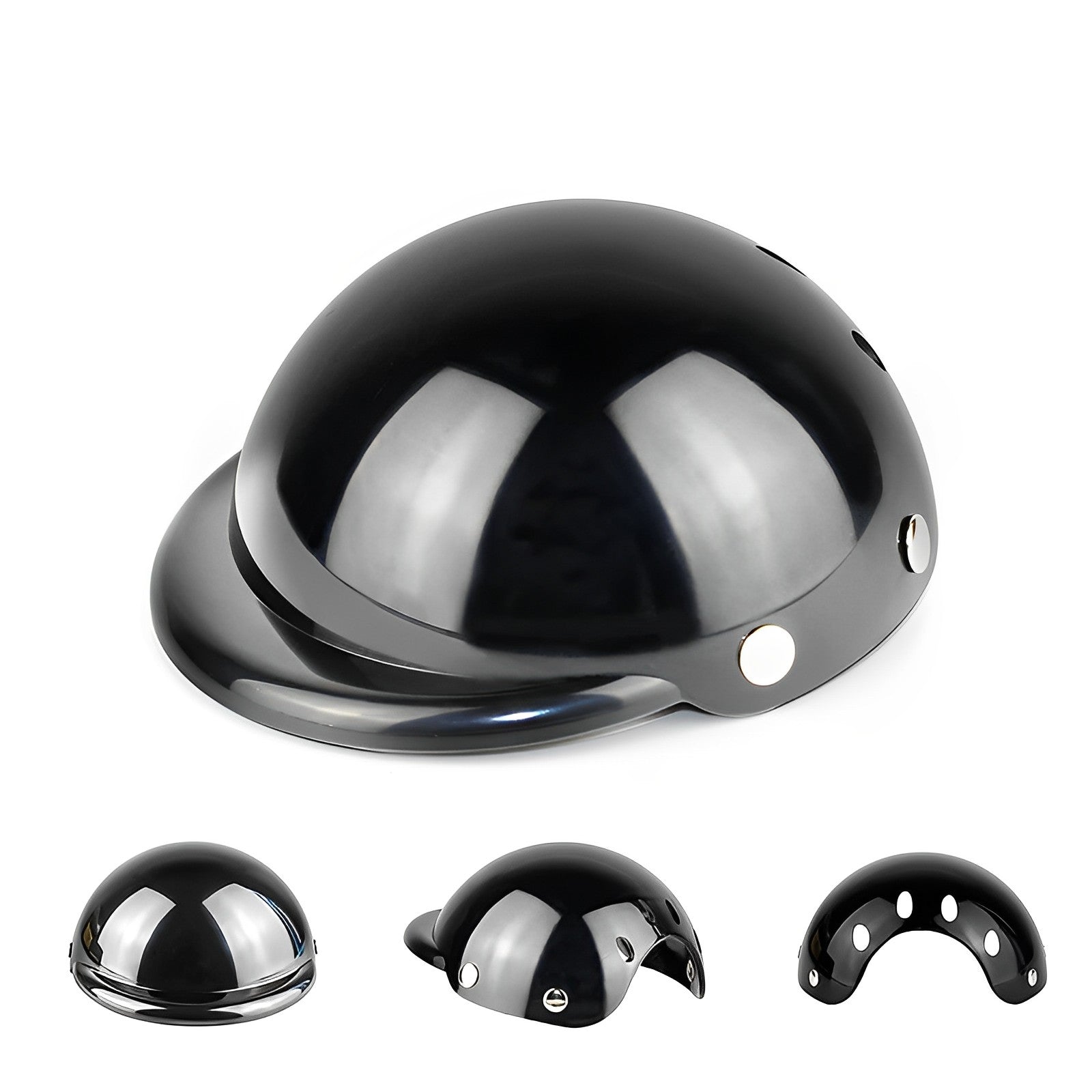 Kask dla Psa z Goglami – Bezpieczny Sprzęt na Motocykl i Rower, Regulowane Paski 3