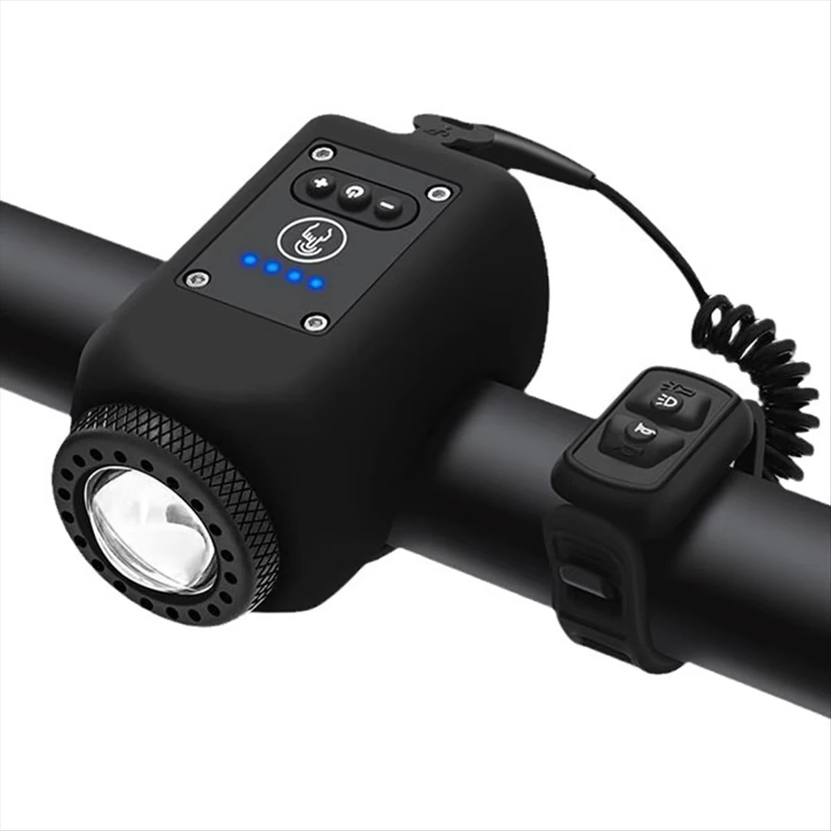 Klakson Rowerowy Elektryczny z LED i Pilotem – Głośny Sygnał do Jazdy w Nocy 0