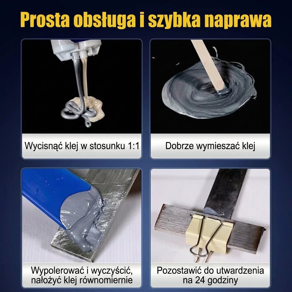 Klej Do Metalu Dwuskładnikowy – Wytrzymały, Odporny Na Wysokie Temperatury, 1:1 7