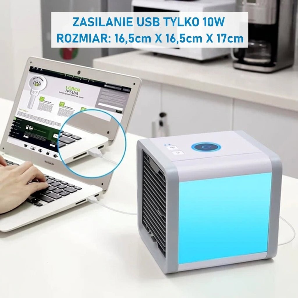 Klimatyzator Przenośny 3 w 1 do Mieszkania – Chłodzenie, Nawilżanie, Oczyszczanie Powietrza 1