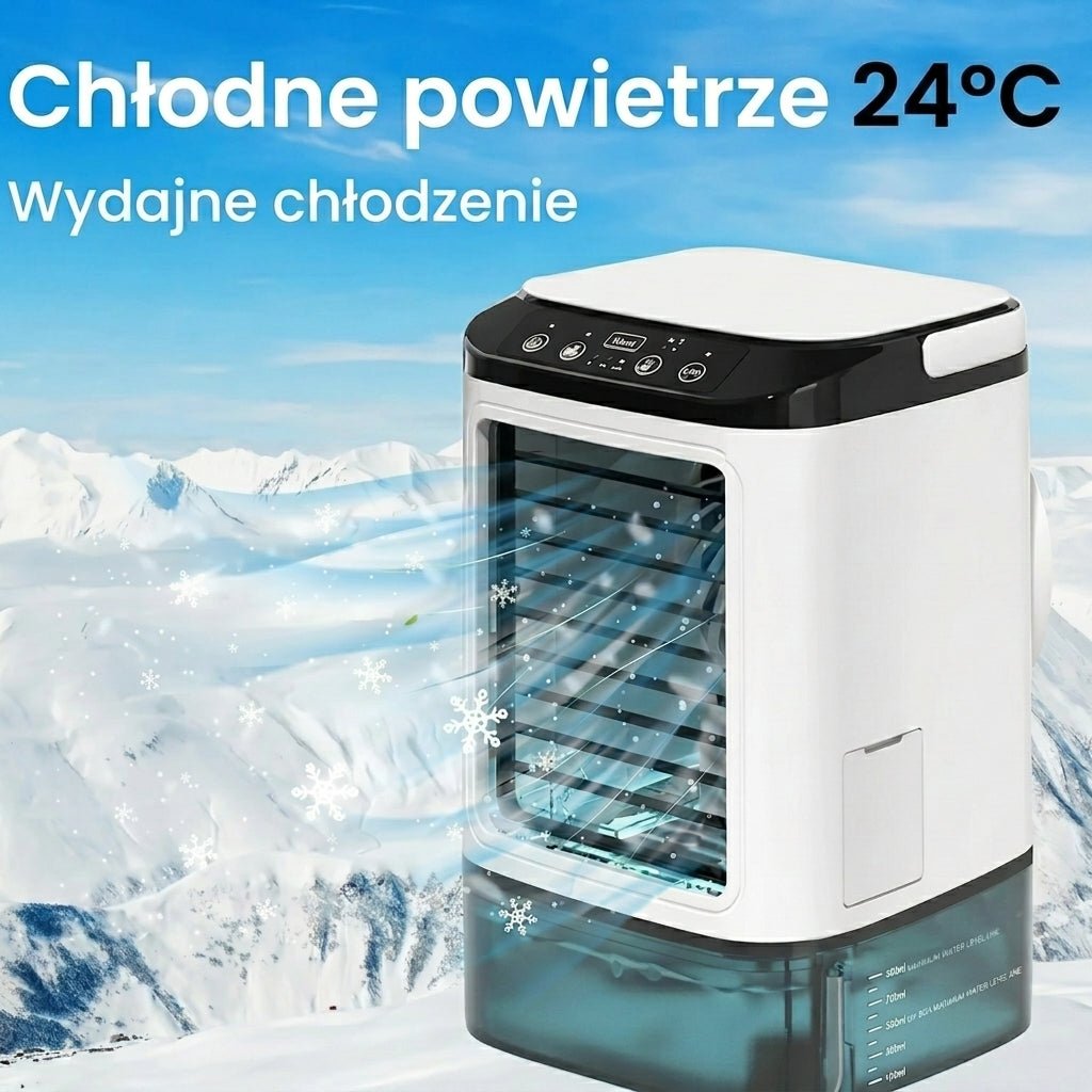 Klimatyzator Przenośny z Atomizacją – 3 Prędkości Wentylatora, Chłodzenie do 5m 7