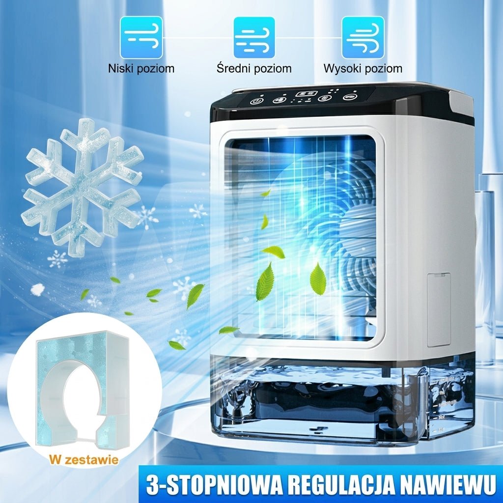 Klimatyzator Przenośny z Atomizacją – 3 Prędkości Wentylatora, Chłodzenie do 5m 2