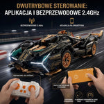 Klocki Konstrukcyjne do Budowy Modelu Samochodu V12 – 1690 Elementów z Działającym Zawieszeniem 6