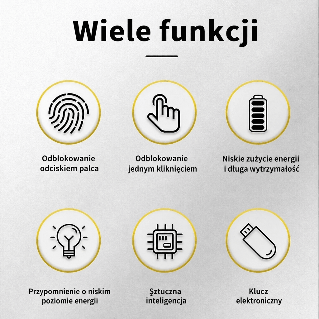Kłódka na Odcisk Palca – Szybkie Odblokowanie w 0,2 Sekundy, Zamek do Szafek i Plecaków