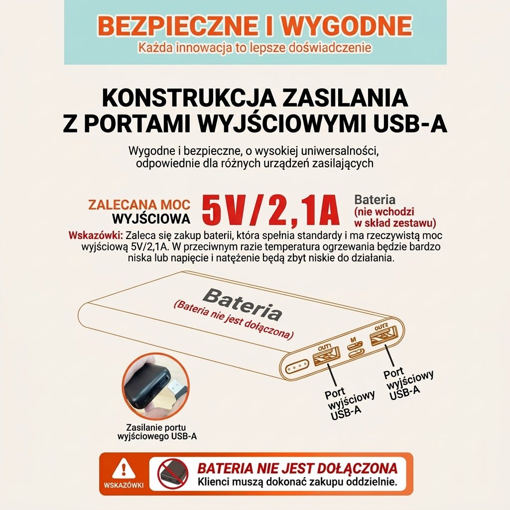 Koc Elektryczny Podgrzewany USB z Regulacją Temperatury – Składany i Przenośny 150x80 cm 9