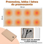 Koc Grzewczy USB z 8 Strefami Grzewczymi – Lekki i Przenośny, Idealny do Domu i Biura 6