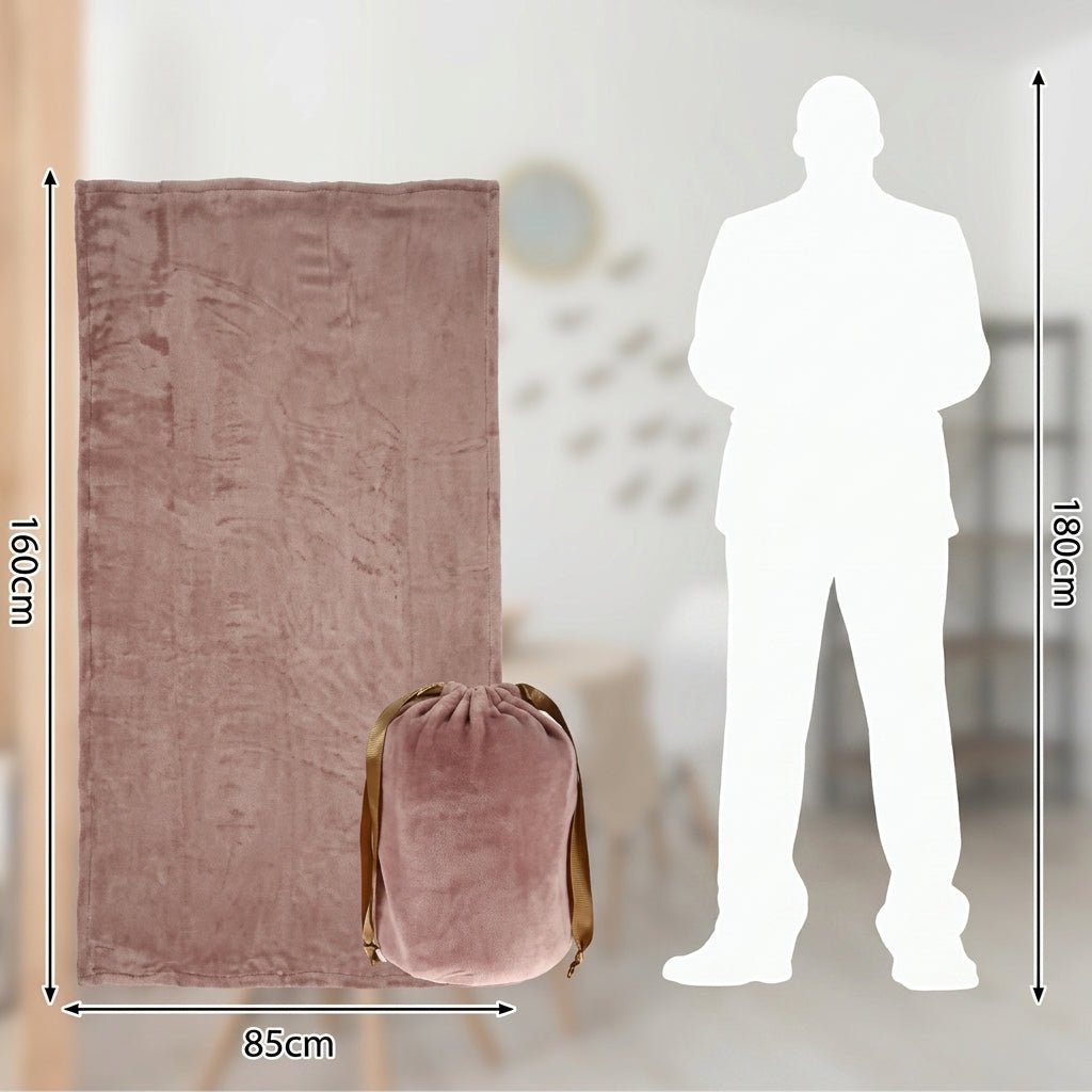 Koc Elektryczny Podgrzewany 160x85 cm z Flaneli – Bezprzewodowy Do Domu i Biura 4