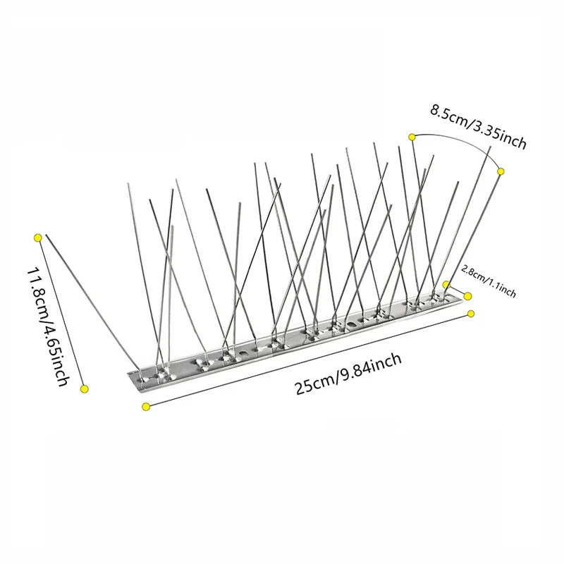 Kolce Odstraszające Ptaki Ze Stali Nierdzewnej - Skuteczna Ochrona Na Zewnątrz 1