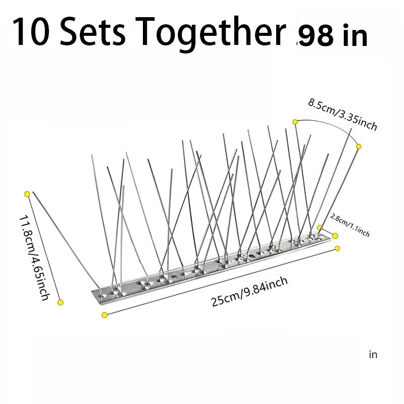 Kolce Odstraszające Ptaki Ze Stali Nierdzewnej - Skuteczna Ochrona Na Zewnątrz 6