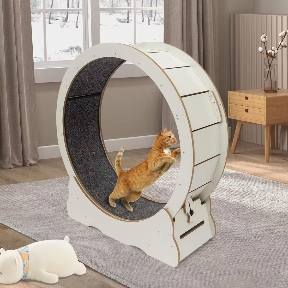 Koło do Ćwiczeń dla Kota 81 cm – Amortyzowane, Ciche z Rolkami 3