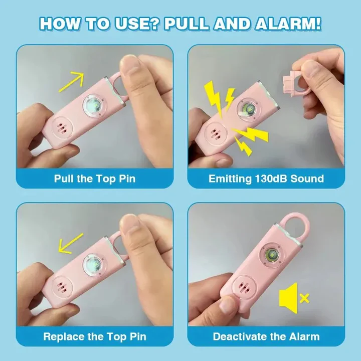 Kompaktowy Brelok Alarmowy z Głośnym Dźwiękiem dla Osobistego Bezpieczeństwa 5