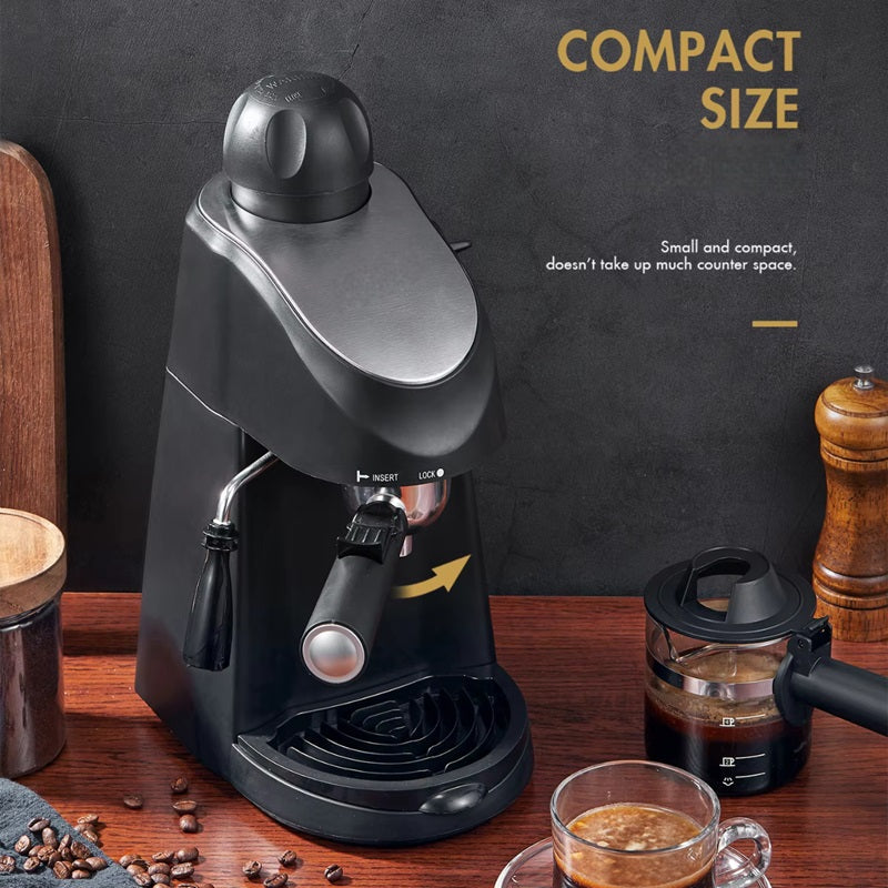 Kompaktowy Ekspres do Kawy z Dyszą Parową - Idealny Ekspres Kolbowy do Espresso i Cappuccino 4