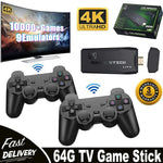 Konsola do Gier 4K HDMI z 64 GB i 20 000 Gier Retro – 2 Bezprzewodowe Gamepady 4