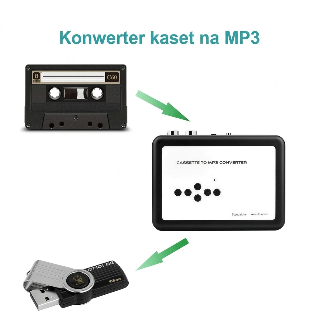 Konwerter Kaset na USB z Automatyczną Konwersją do MP3 – Funkcja Odtwarzania i Walkman 7