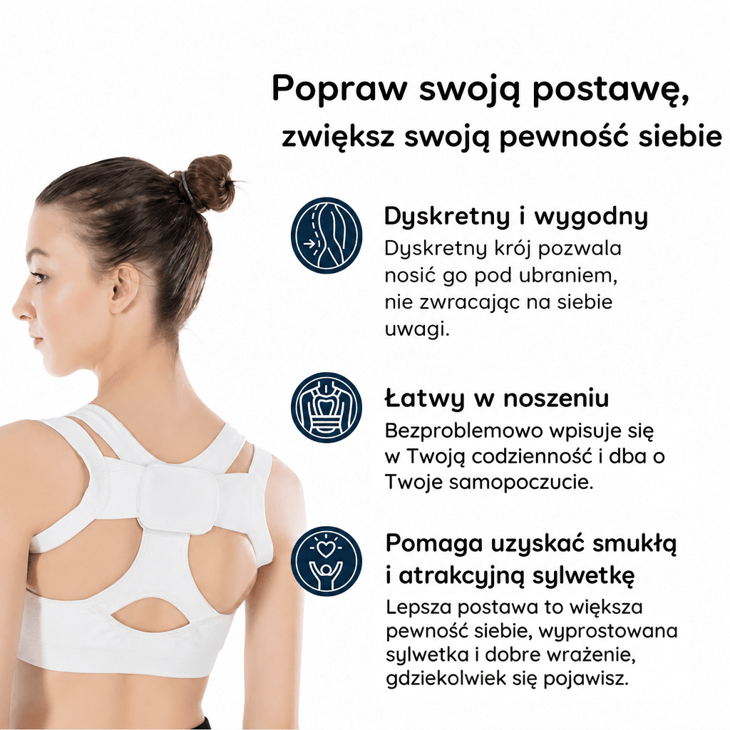 Korektor Postawy na Plecy – Niewidoczny, Regulowany, dla Mężczyzn i Kobiet
