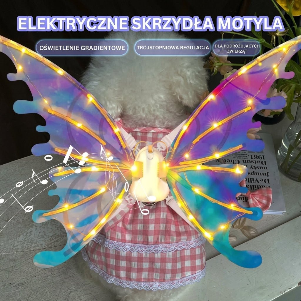 Kostium Skrzydła Wróżki LED z Efektem Trzepotania – Dla Dzieci i Dorosłych, Regulowane Paski 2