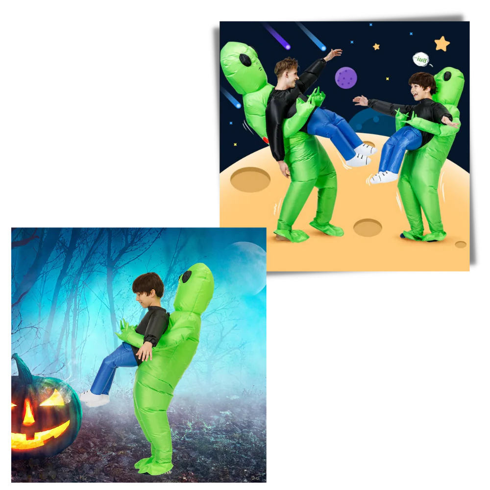 Kostium na Halloween - Nadmuchiwany Kosmita dla Dzieci i Dorosłych, Idealny na Imprezy Tematyczne 4