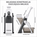 Krajalnica do Warzyw z Regulacją Grubości – Wielofunkcyjna Mandolina z Ostrzami Stali Nierdzewnej