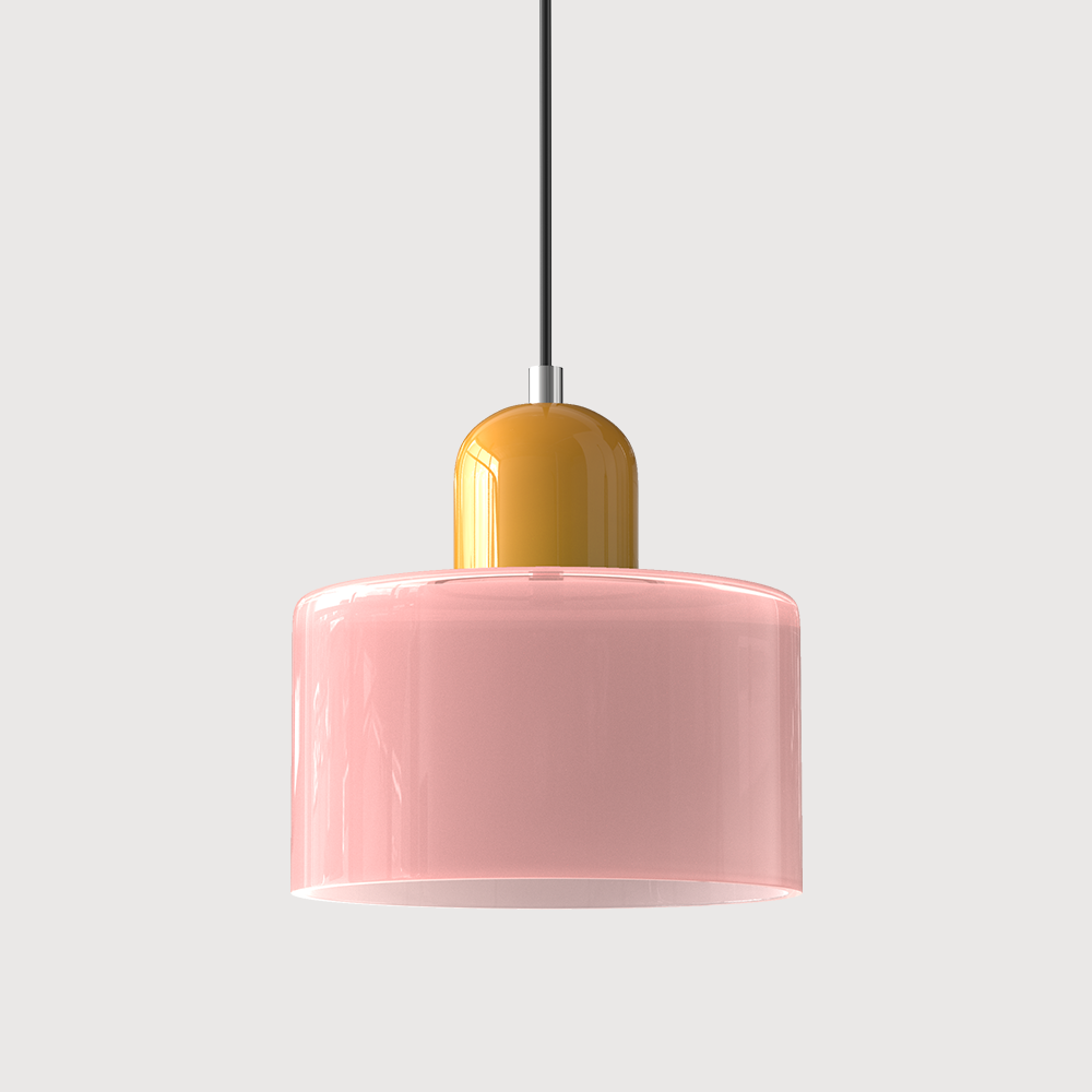Kreatywna Lampa Wisząca Bauhaus z Kolorowym Szkłem do Oświetlenia Salonu i Jadalni