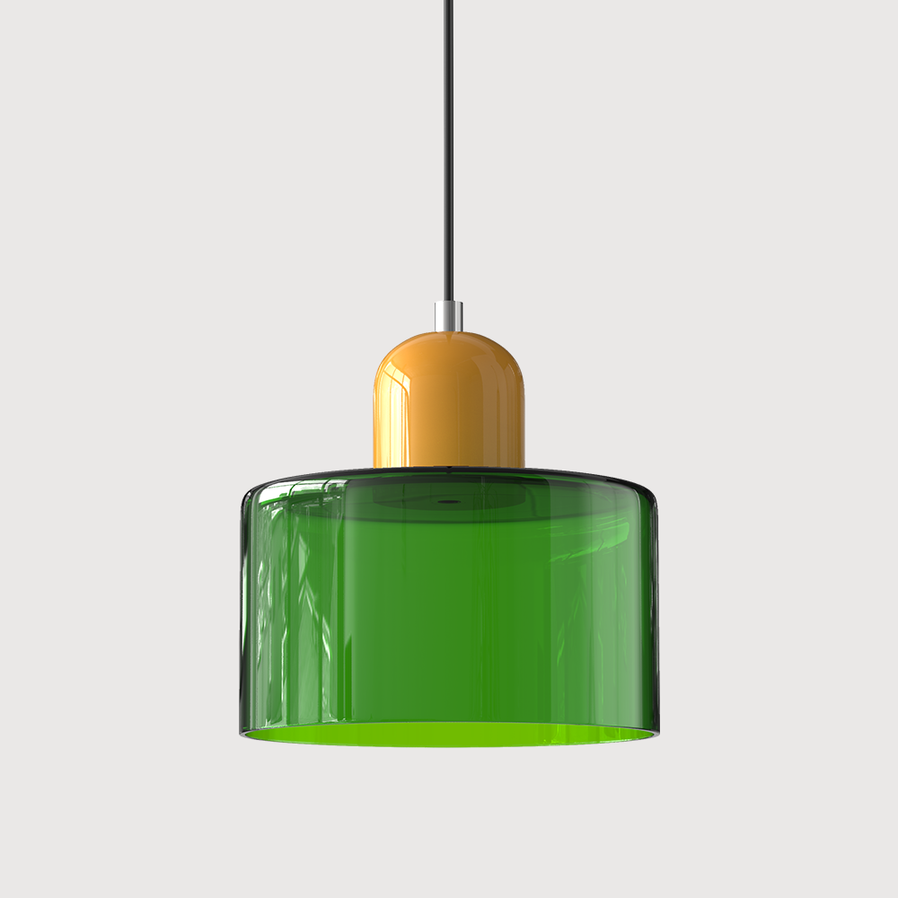 Kreatywna Lampa Wisząca Bauhaus z Kolorowym Szkłem do Oświetlenia Salonu i Jadalni