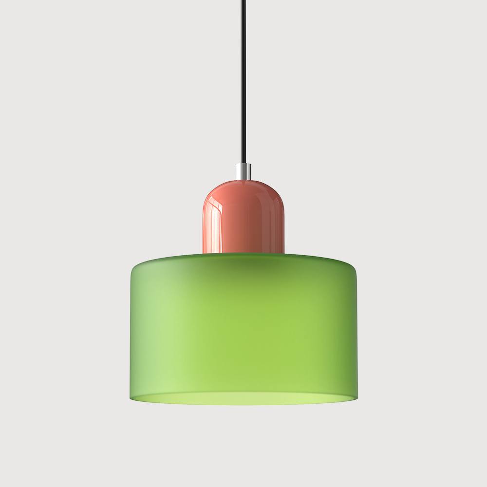 Kreatywna Lampa Wisząca Bauhaus z Kolorowym Szkłem do Oświetlenia Salonu i Jadalni