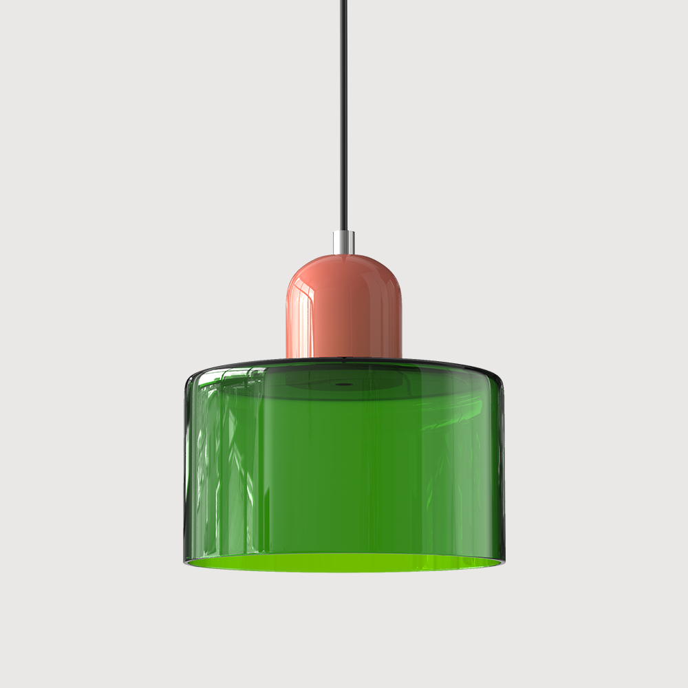 Kreatywna Lampa Wisząca Bauhaus z Kolorowym Szkłem do Oświetlenia Salonu i Jadalni
