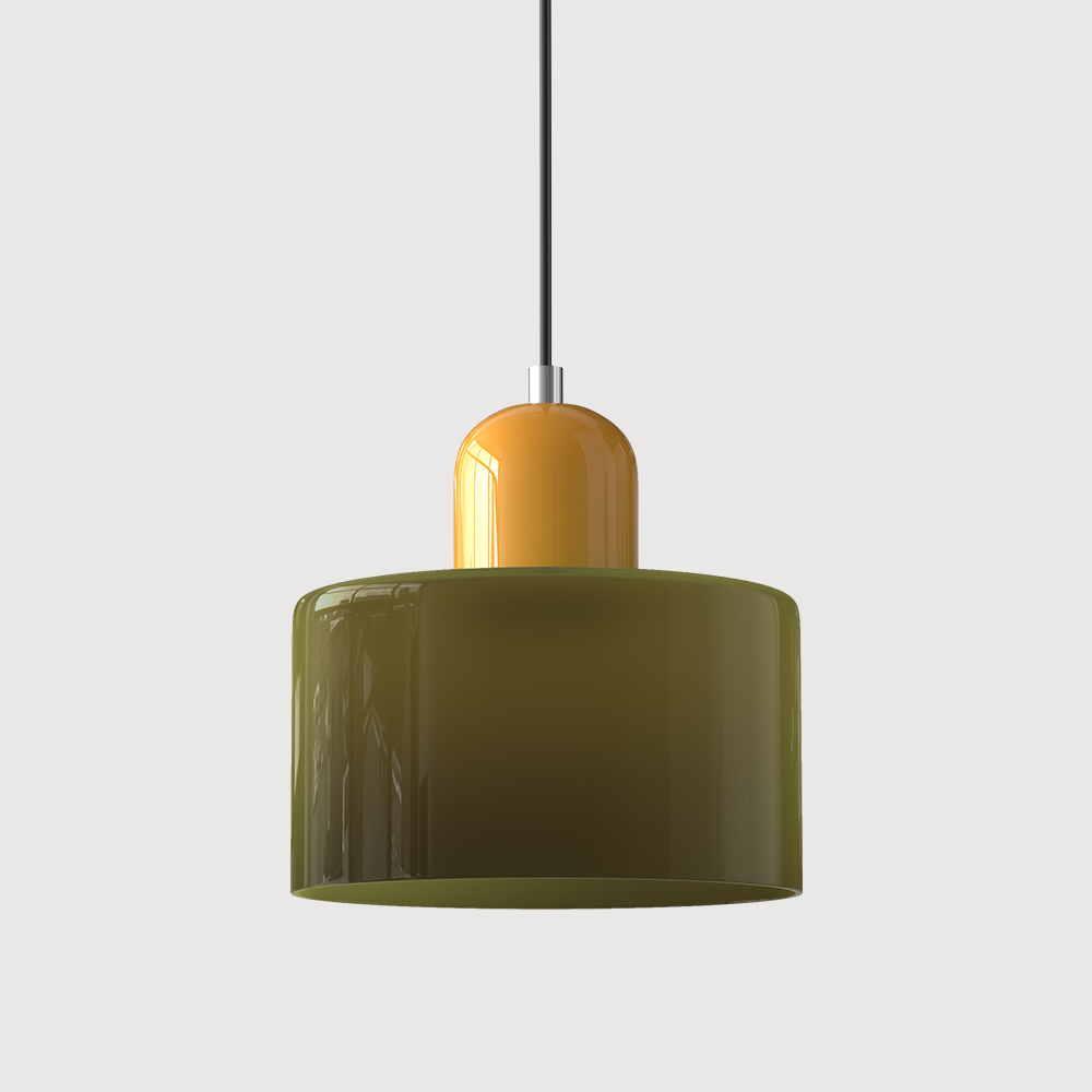 Kreatywna Lampa Wisząca Bauhaus z Kolorowym Szkłem do Oświetlenia Salonu i Jadalni