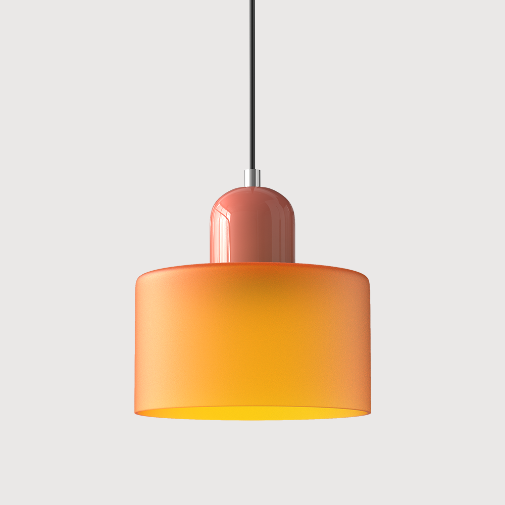Kreatywna Lampa Wisząca Bauhaus z Kolorowym Szkłem do Oświetlenia Salonu i Jadalni