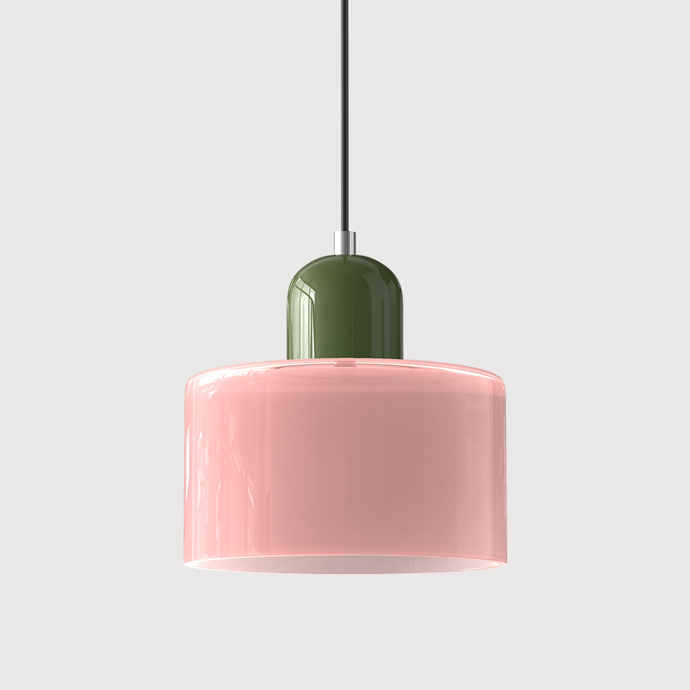 Kreatywna Lampa Wisząca Bauhaus z Kolorowym Szkłem do Oświetlenia Salonu i Jadalni