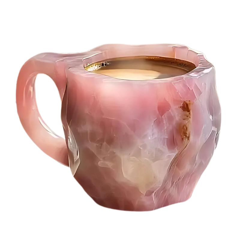 Kryształowy Kubek Termiczny do Kawy 400 ml z Wygodnym Uchwytem - Elegancki Design