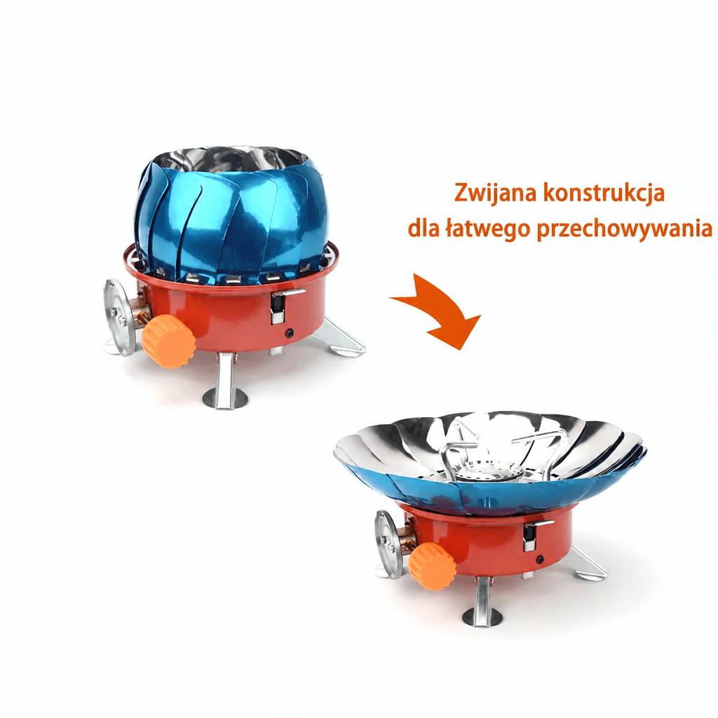 Kuchenka Kempingowa Wiatroszczelna 2800 W – Lekka i Przenośna do Biwaków i Pikników